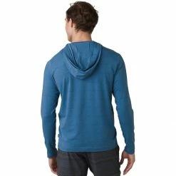 prAna Watchtower Long Sleeve Hooded Shirt Men's -Prana Online Store ADMBLU D1 2