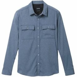 prAna Garvan Long Sleeve Shirt Men's -Prana Online Store ANTBLU D5