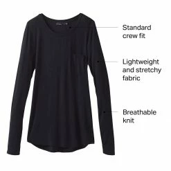 prAna Foundation Long Sleeve Shirt Women's -Prana Online Store BK D7 2