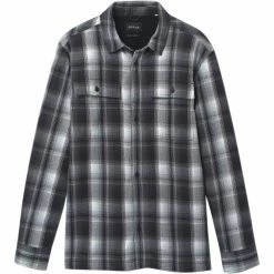 prAna Glover Park Lined Flannel Shirt Men's -Prana Online Store BLA D2