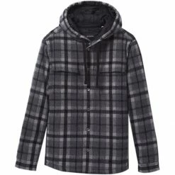 prAna Asgard Hooded Flannel Shirt Men's -Prana Online Store CHA D3