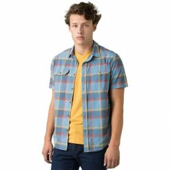 prAna Cayman Plaid Short Sleeve Shirt Men's -Prana Online Store NIC 2