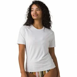prAna Edge Wave Short Sleeve Sun Top Women's -Prana Online Store WHI 4