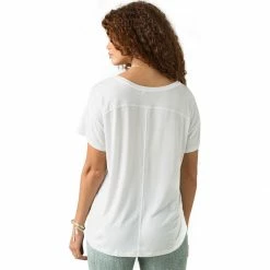 prAna Foundation Slouch Top Women's -Prana Online Store WHI D1 2