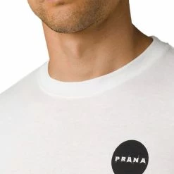 prAna Live the Journey Slim T Shirt Men's -Prana Online Store WHI D1